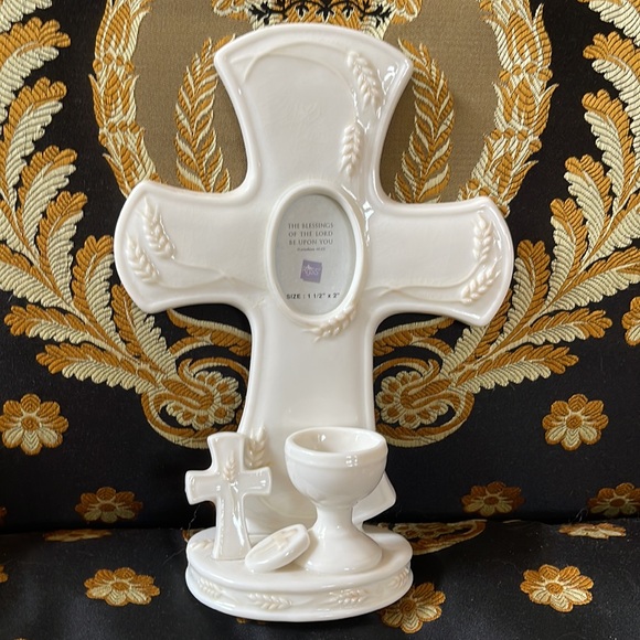 CROSS FIRST COMMUNION CERAMIC with PICTURE INSERT by RUSS - Picture 11 of 11
